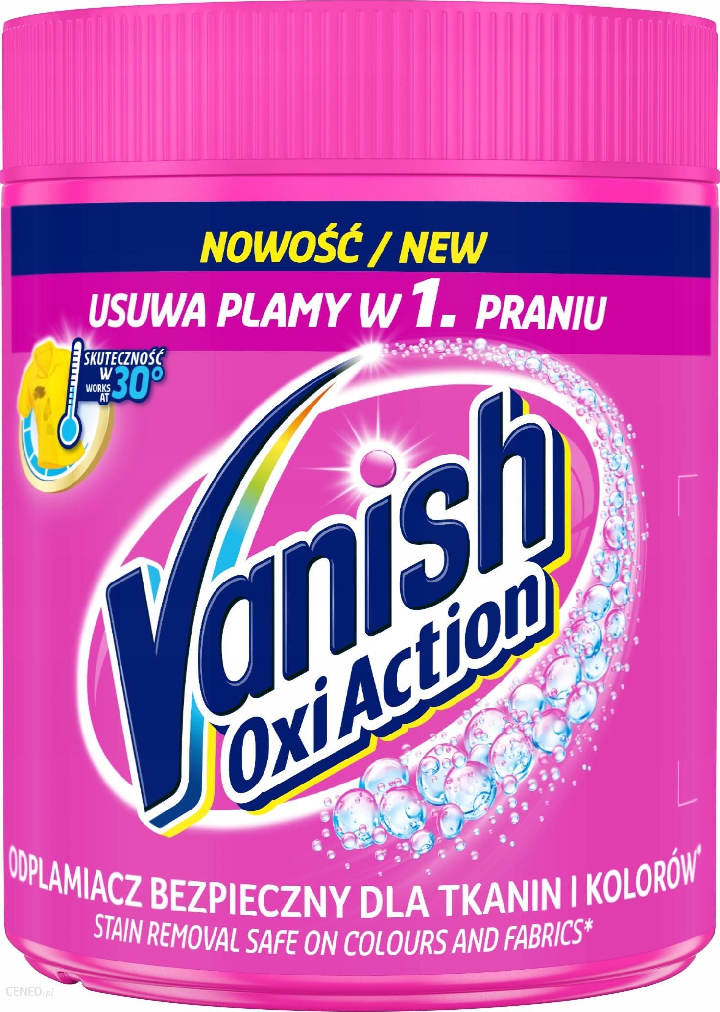 Vanish Oxi Action Pink - odplamiacz w proszku do koloru, masa netto: 625g