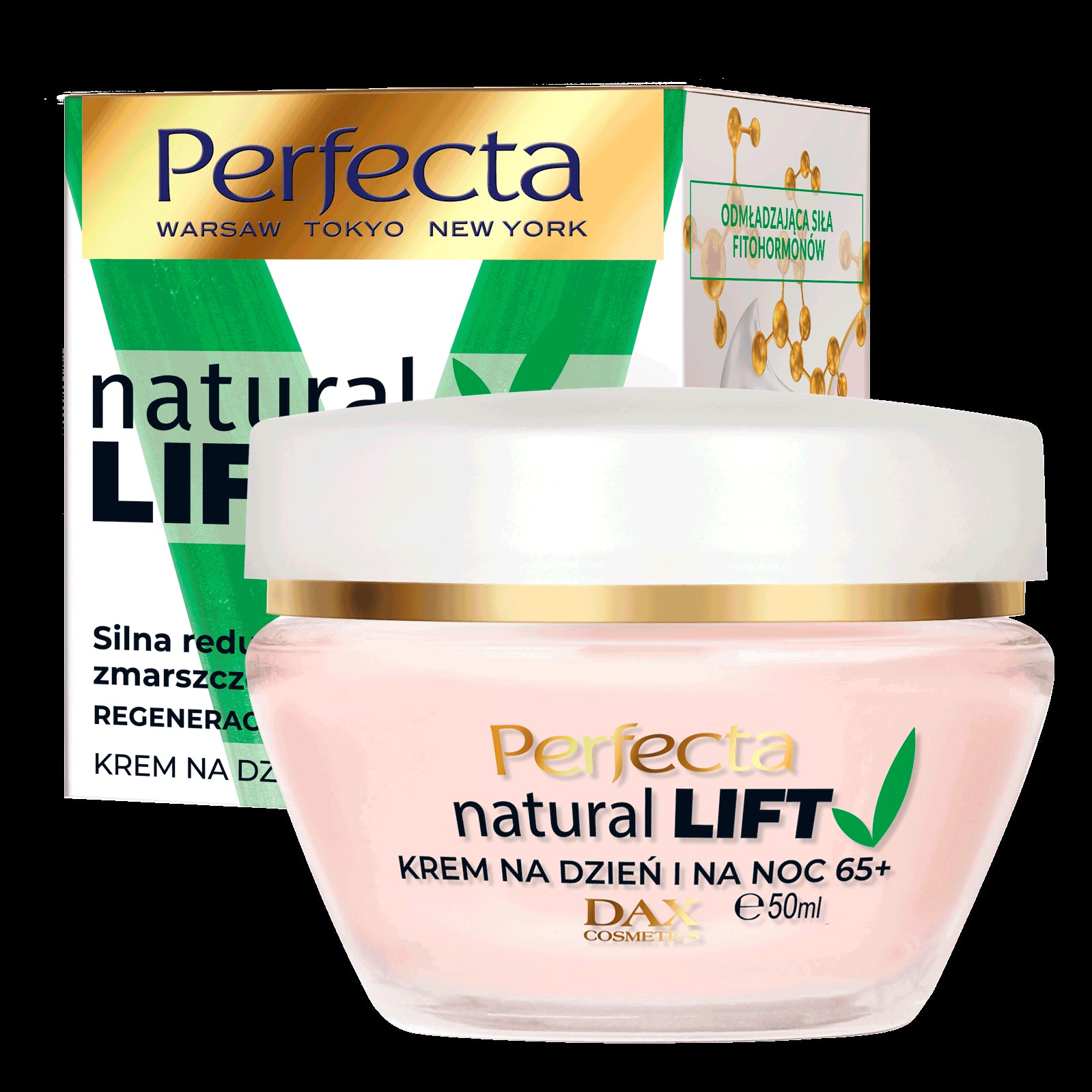 Perfecta Natural Lift - strong reduction of wrinkles, regeneration, day & night cream 65+, volume 50 ml
