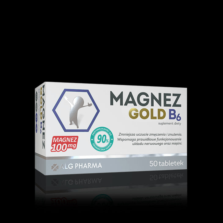 Magnez Gold B6- suplement diety, 50 tabletek