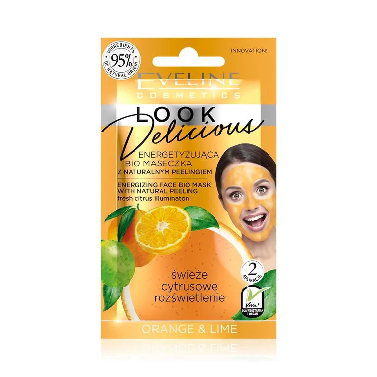 Eveline Look Delicious - energetyzująca bio maseczka z naturalnym peelingiem, poj. 10 ml