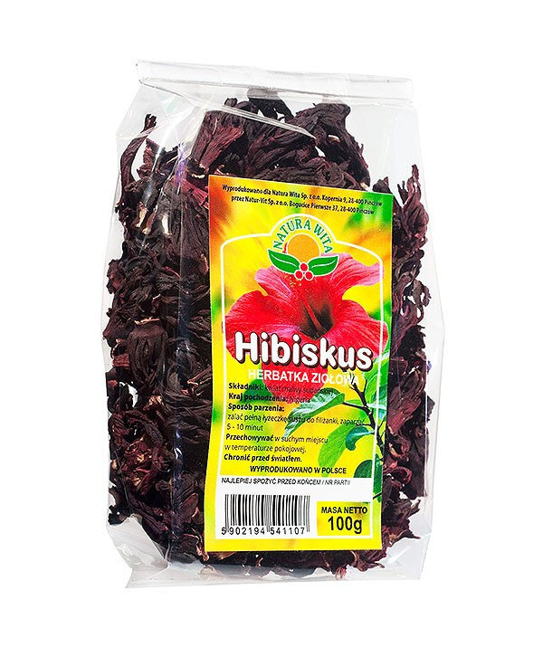 Natura Wita - hibiscus flower, herbal tea, net weight: 100 g