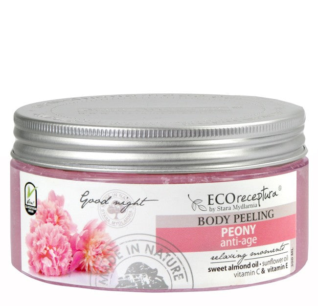 Eco recipe Peony - body scrub 300 ml.