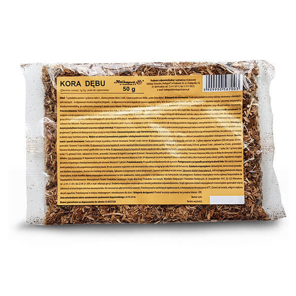 Herbapol - oak bark, herbs for brewing, net weight: 50 g