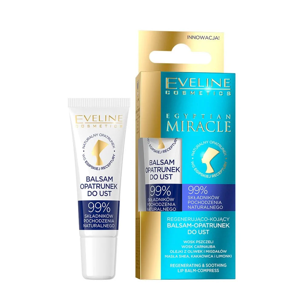Eveline Egyptian Miracle - regenerating and soothing lip balm- dressing, 12 ml capacity
