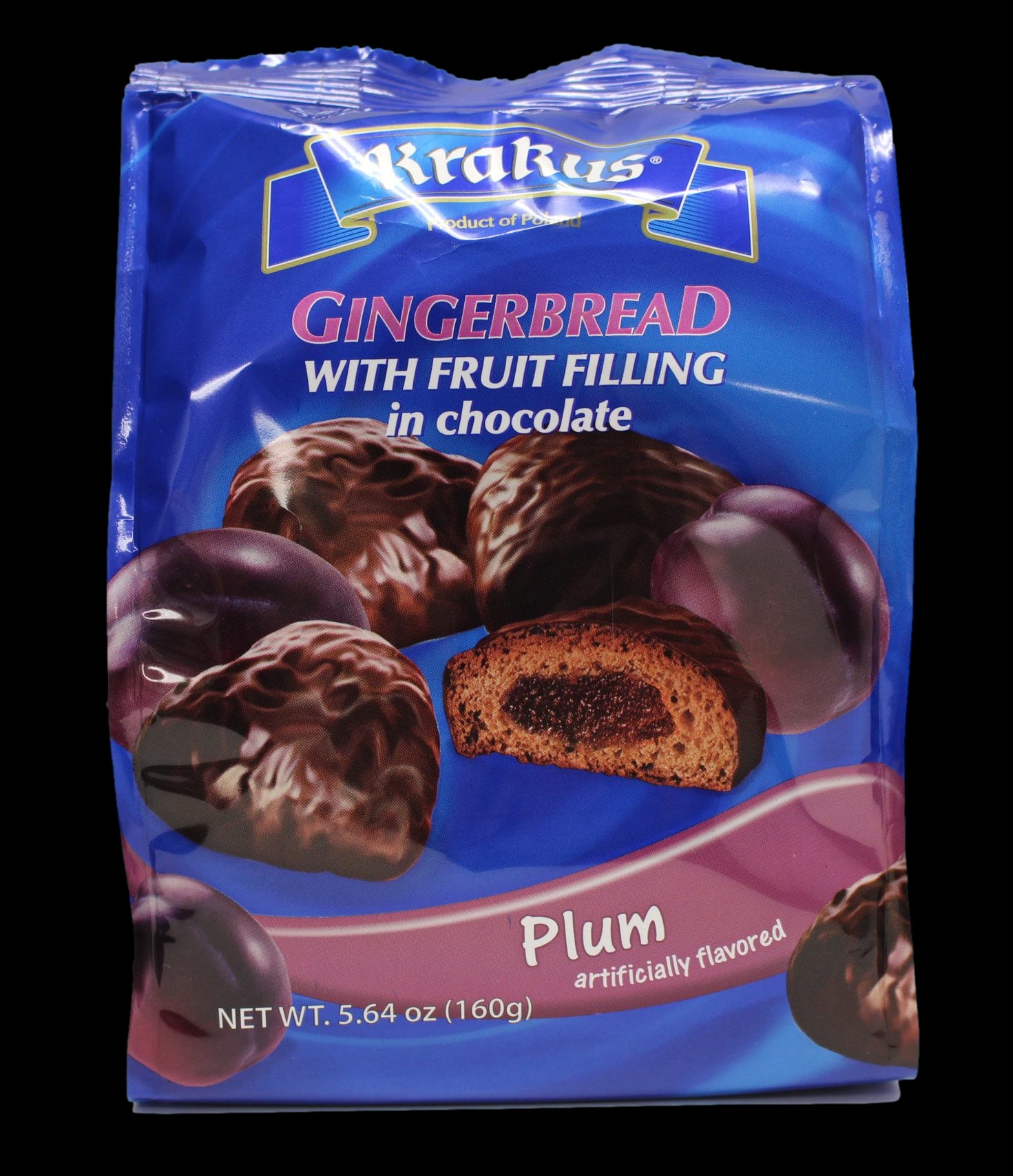 Krakus - gingerbread in chocolate with plum filling, net weight: 160 g