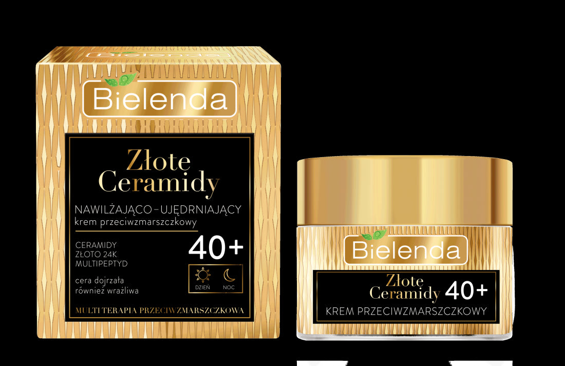 Bielenda GOLDEN CERAMIDS - hydrating and firming anti-wrinkle cream 40+, day / night, 50 ml