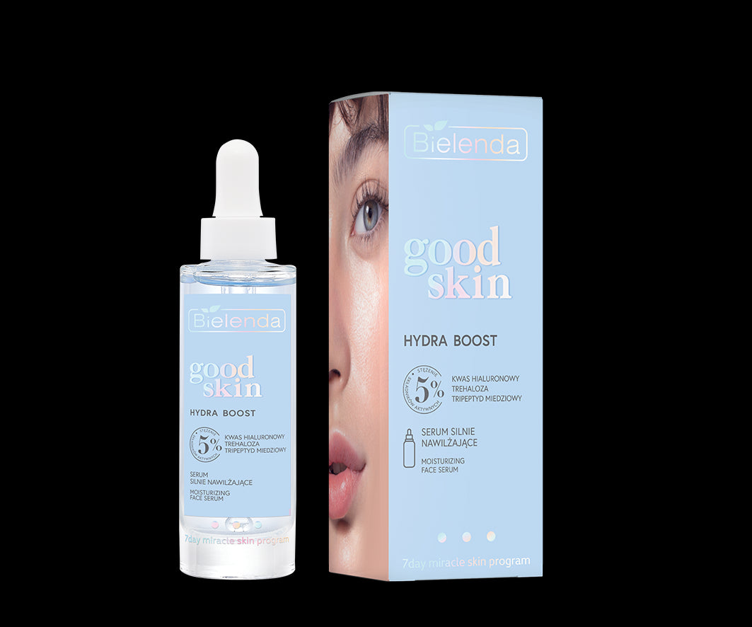 Bielenda GOOD SKIN - HYDRA BOOST - highly moisturizing serum - hyaluronic acid, trehalose, tripeptide, 30 ml capacity