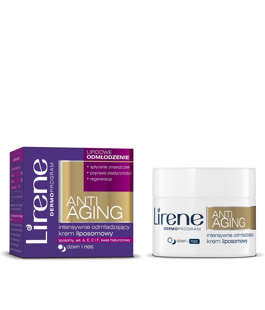 Anti Aging - intensive rejuvenating liposome cream, 50 ml capacity.