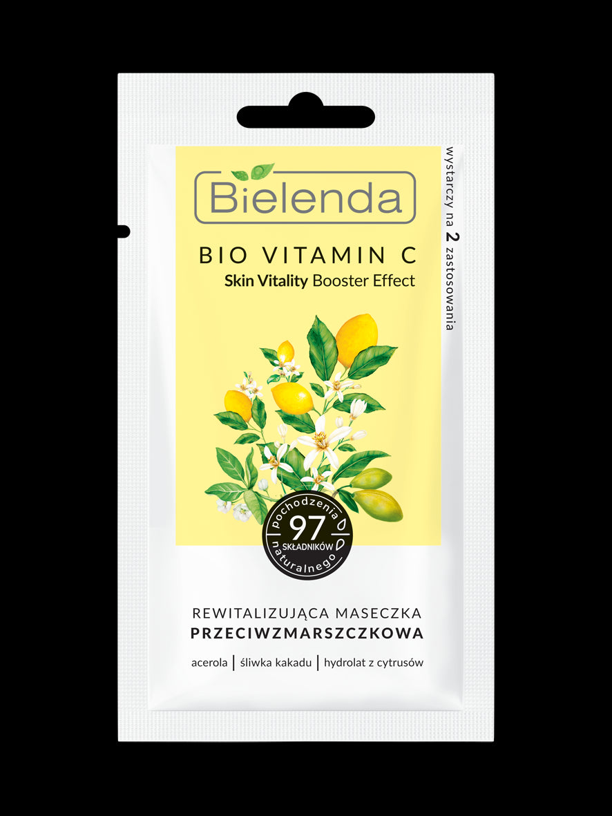 Bielenda Bio Vitamin C - rewitalizująca maseczka przeciwzmarszczkowa, masa netto: 8 g