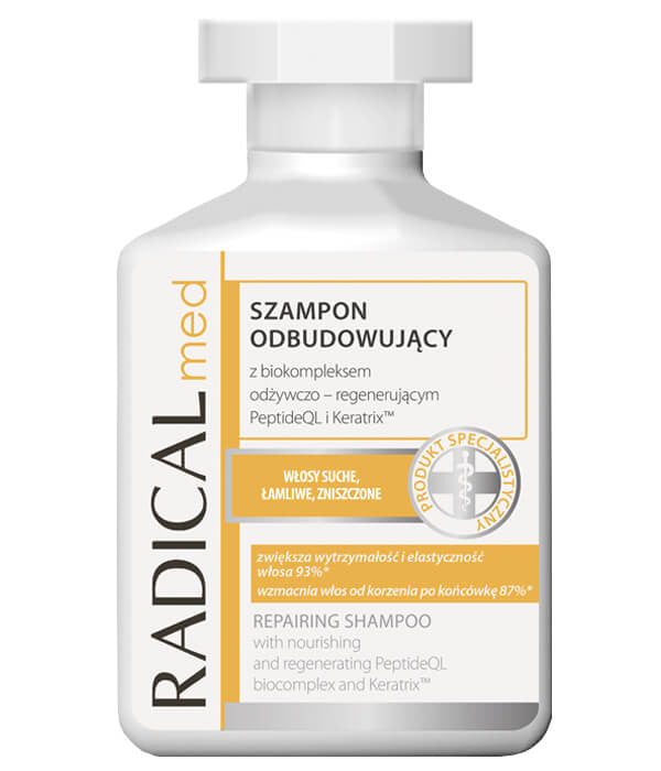 Radical Med - rebuilding shampoo with PeptideQL and Keratrix nourishing and regenerating biocomplex, 300 ml capacity
