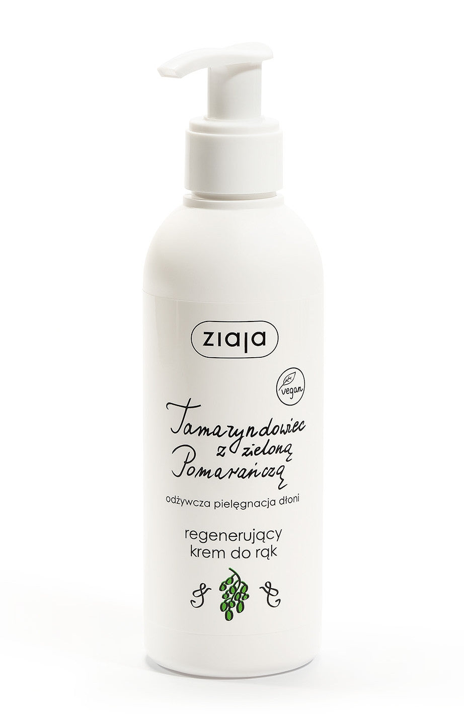 Ziaja - tamarind with green orange regenerating hand cream, 200 ml capacity