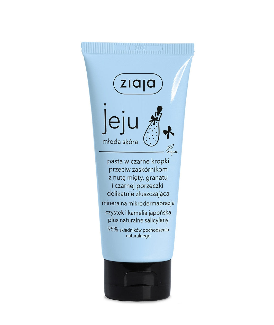 Ziaja jeju young skin - black dots paste against blackheads, 75 ml capacity