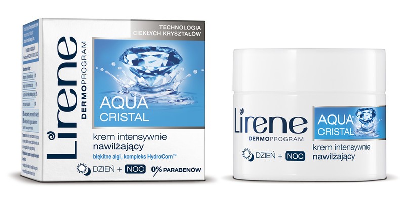 Aqua Cristal - intensive moisturizing day and night cream, 50 ml capacity.