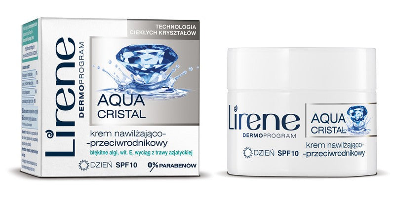 Aqua Cristal - moisturizing and antiradical day cream, 50 ml capacity.