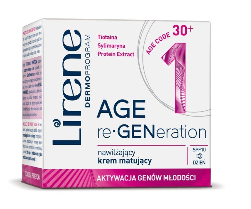 Moisturizing mattifying day cream 30+, 50 ml capacity.