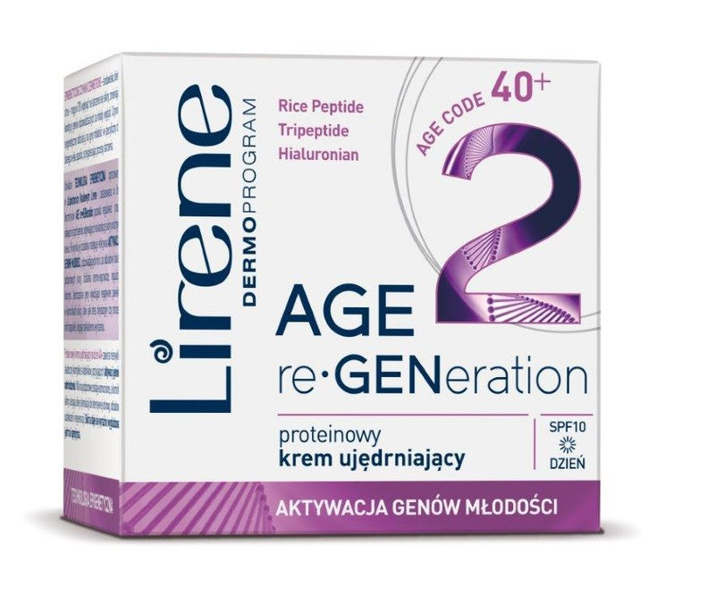 Protein firming day cream 40+, 50 ml capacity.