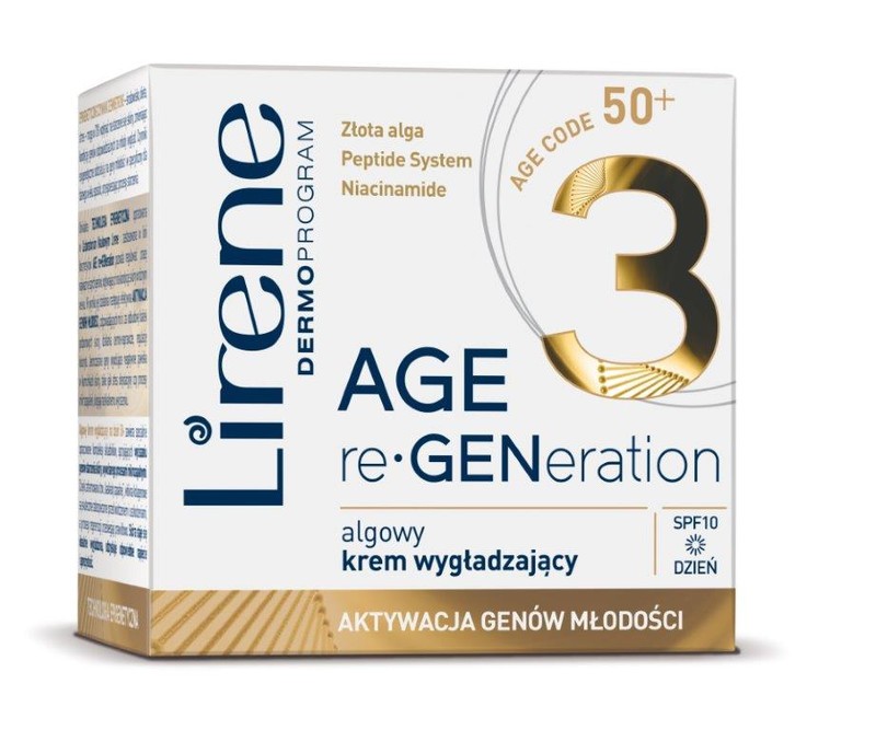 Algae smoothing day cream 50+, 50 ml capacity.