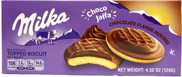 Milka Jaffa Choco Mousse - chocolate-flavored marshmallow sponge cakes, net weight: 128 g