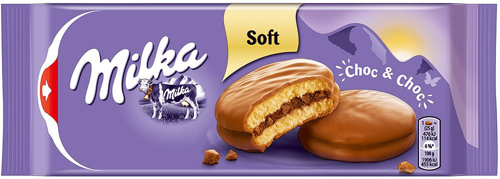 Milka Choc & Choc - sponge cakes layered with cocoa filling covered with milk chocolate, net weight: 150 ml