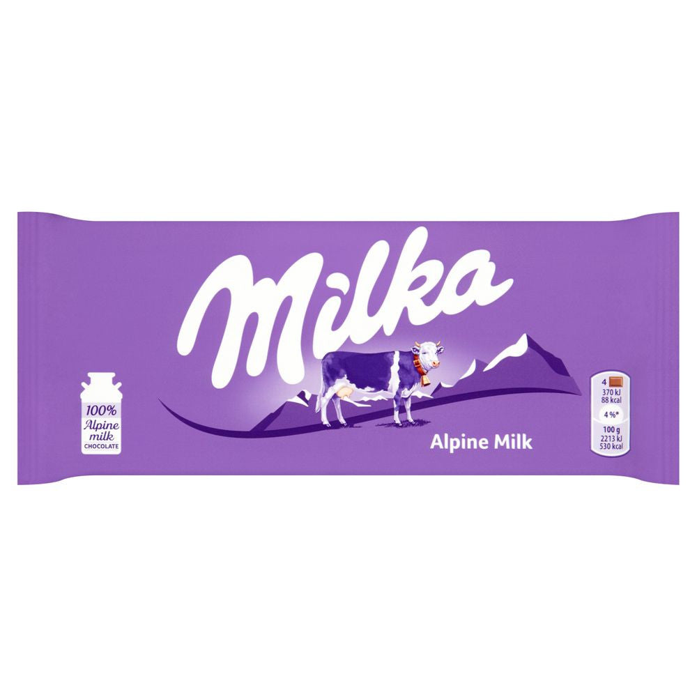 Milka Alpine Milk - czekolada mleczna z mleka alpejskiego, masa netto: 100 g