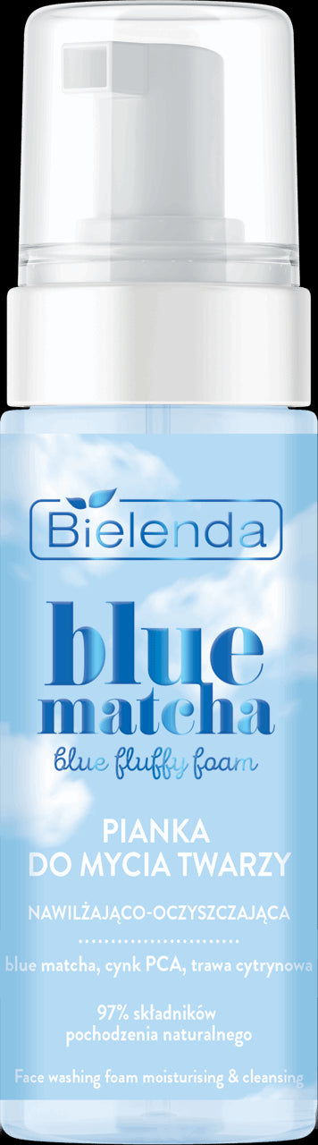 Bielenda BLUE MATCHA blue fluffy foam – pianka do mycia twarzy nawilżająco oczyszczająca, poj. 150 ml