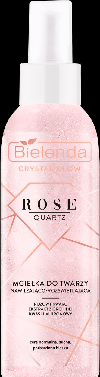 Bielenda CRYSTAL GLOW ROSE QUARTZ - moisturizing and illuminating facial mist, volume 200 ml