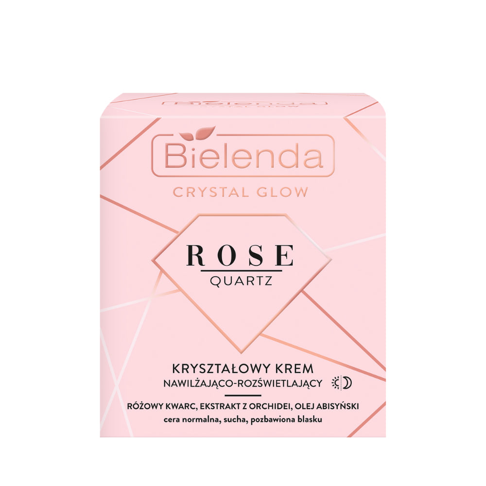 Bielenda CRYSTAL GLOW ROSE QUARTZ - crystal moisturizing and illuminating day/night cream, volume 50 ml