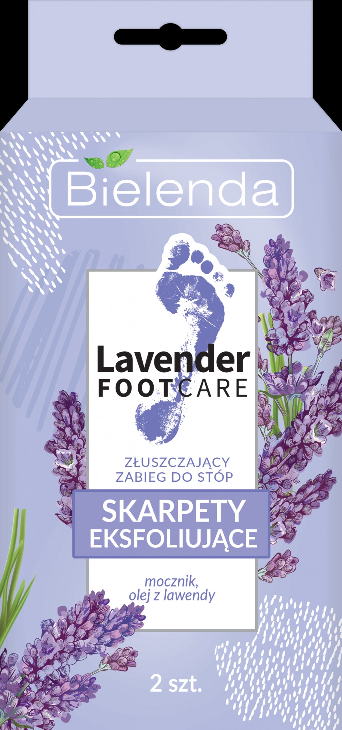 Bielenda LAVENDER FOOT CARE - exfoliating socks - exfoliating foot treatment, content: 2 pcs.