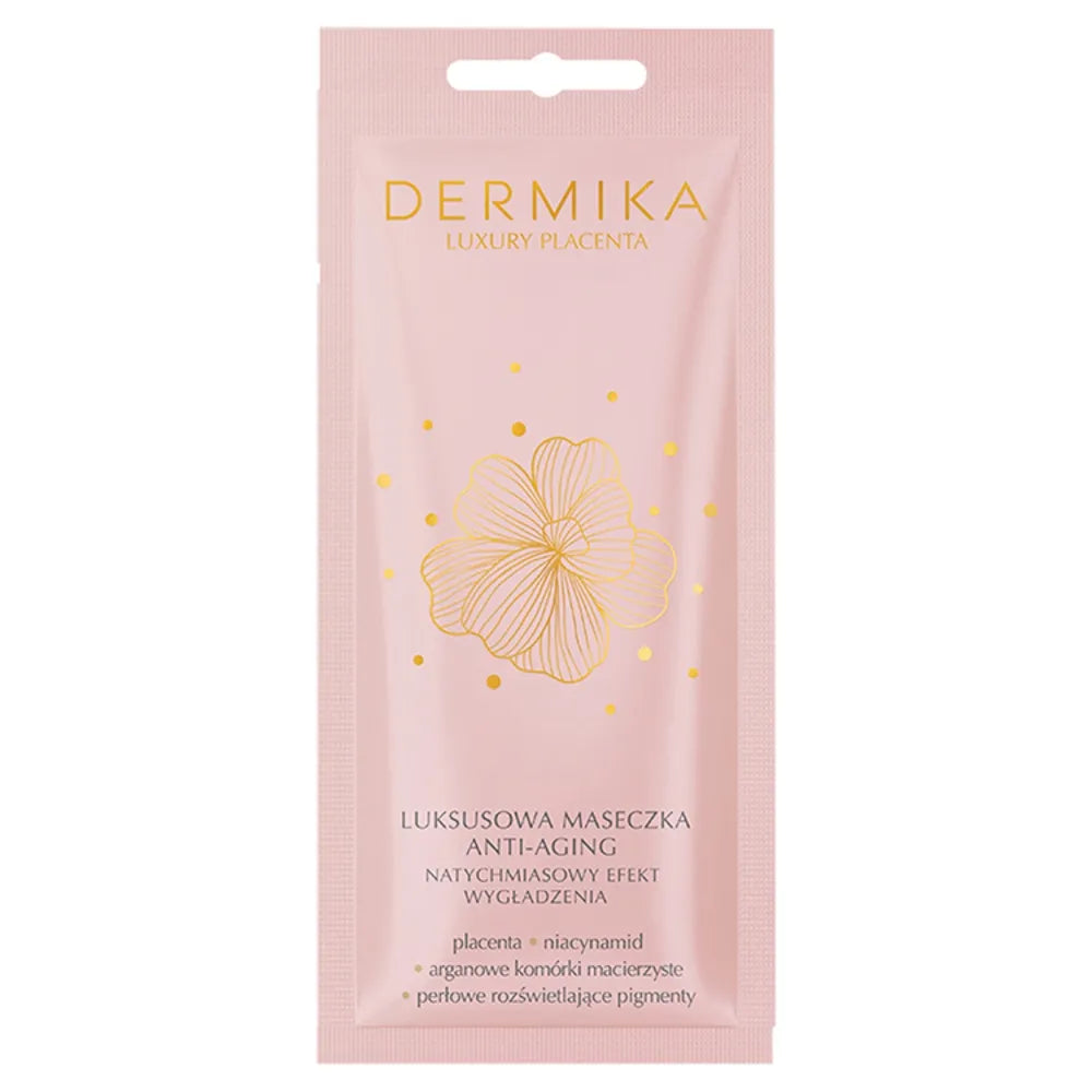 Dermika LUXURY PLACENTA - luxury anti-aging mask immediate smoothing effect, 10 ml capacity