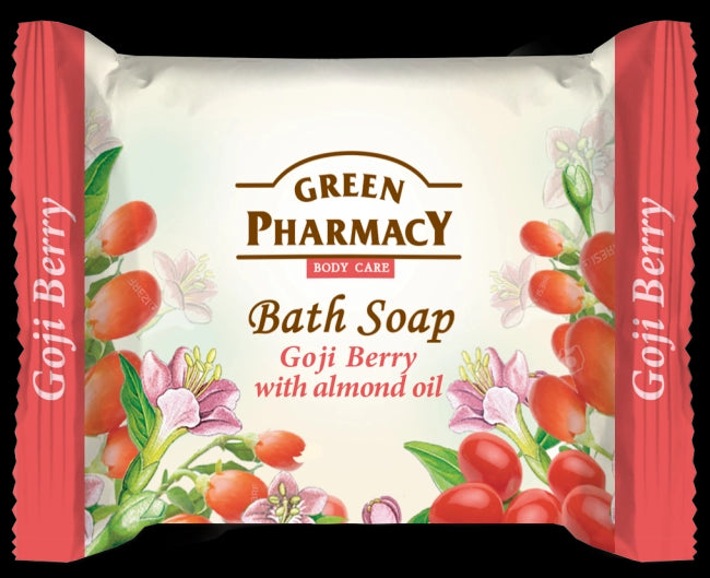 Green Pharmacy Bath Soap - bar soap, goji and almond oil, net weight: 100 g