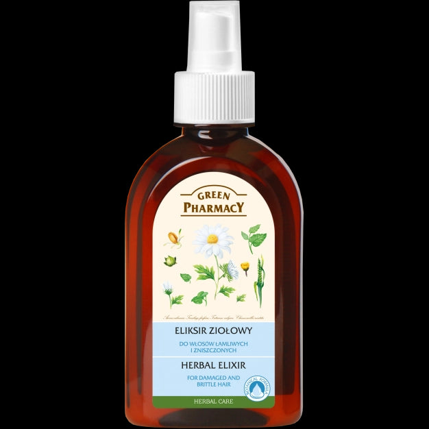 Green Pharmacy - herbal elixir for brittle and damaged hair, 250 ml capacity