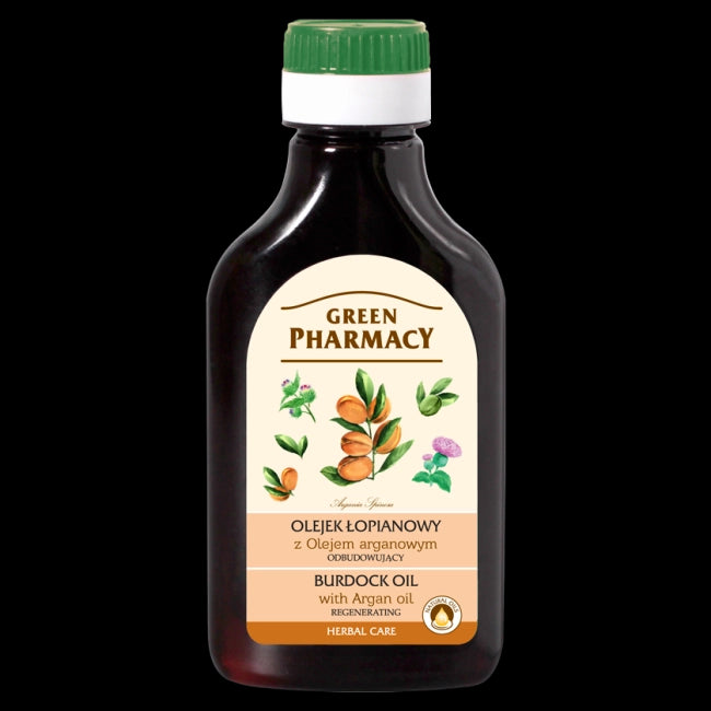 Green Pharmacy - burdock oil with argan oil rebuilding hair, volume 100 ml