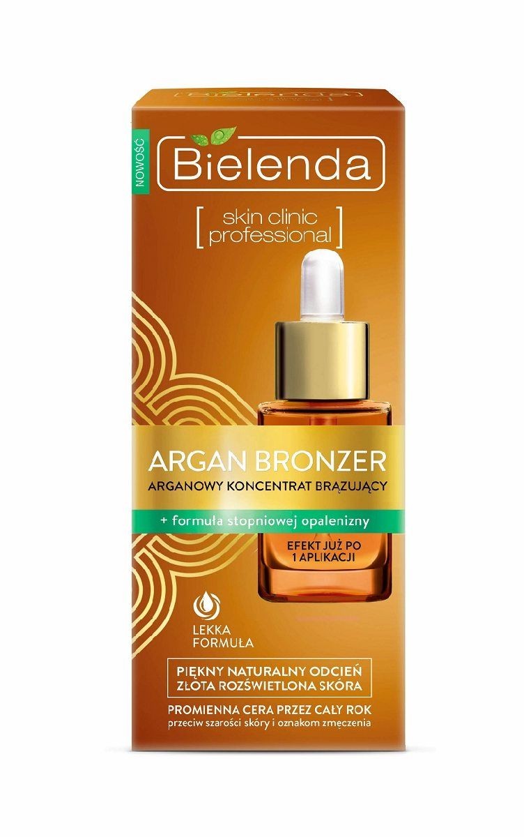 Argan Bronzer - argan bronzing concentrate for the face, 15 ml capacity.