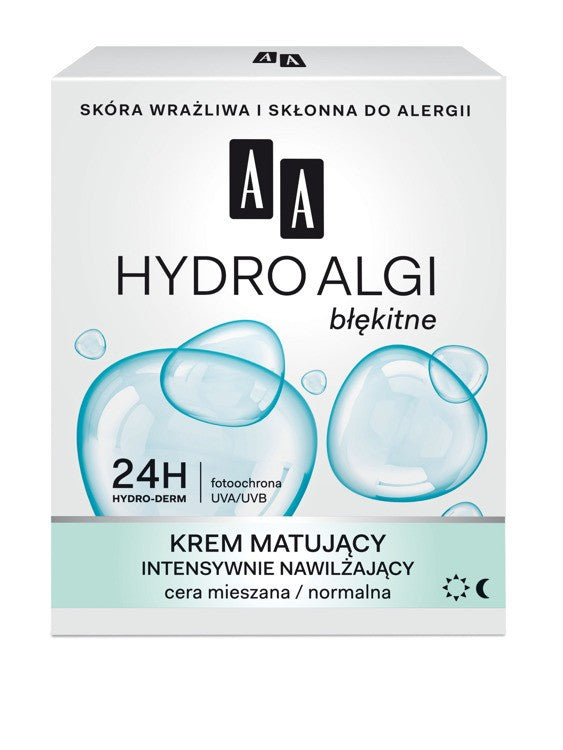 HYDRO BLUE ALGIES - mattifying intensive moisturizing day/night cream, volume 50 ml.