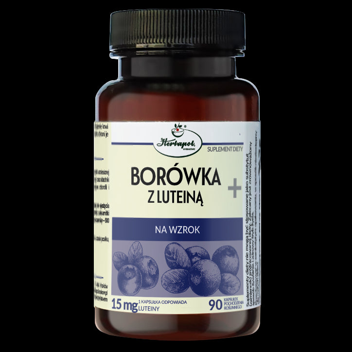 Herbapol Kraków - blueberry with lutein +, for eyesight, dietary supplement, content: 90 capsules