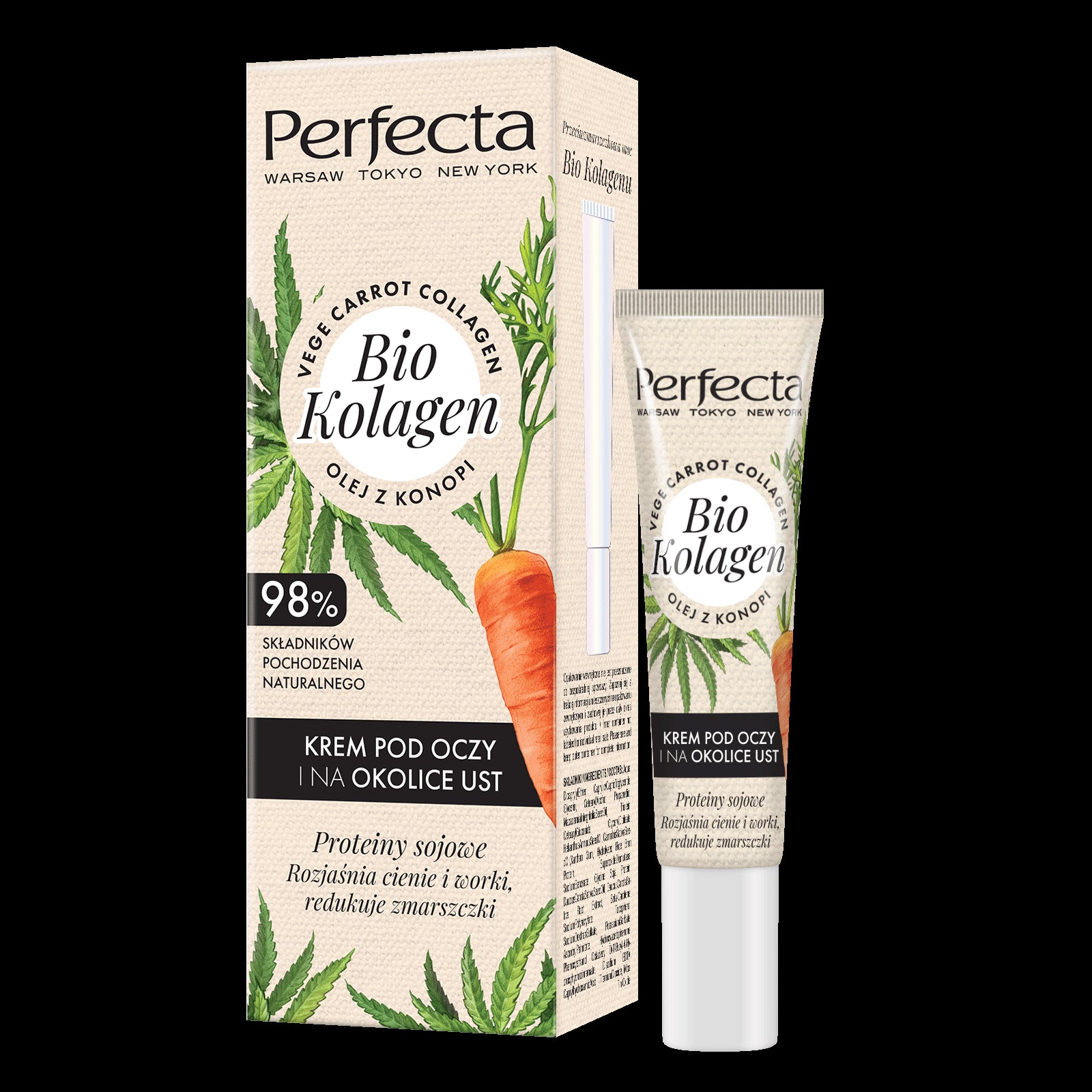 Perfecta Bio Collagen - eye and lip area cream, 15 ml capacity