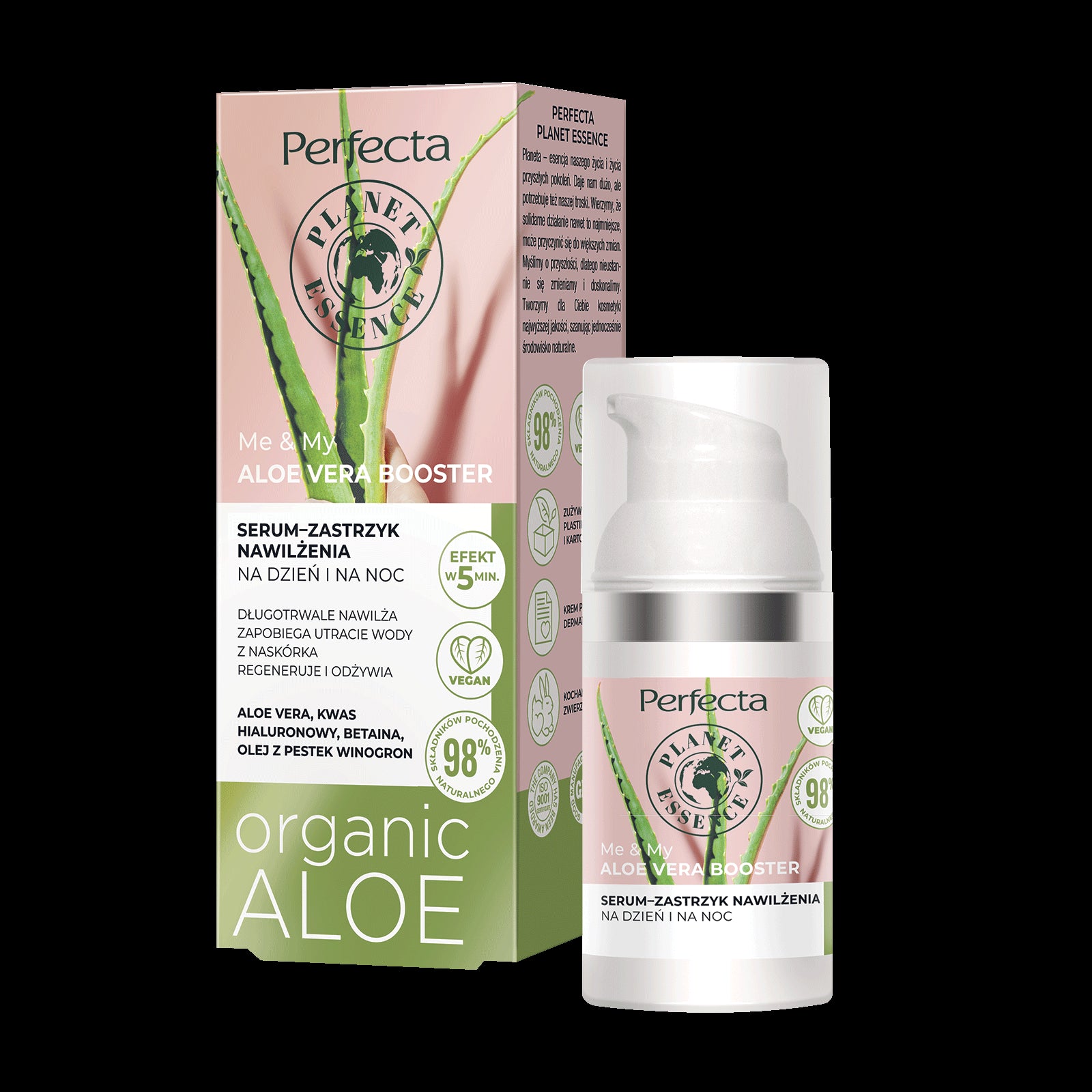 Perfecta Me & My Aloe Vera – BOOSTER - Serum – zastrzyk nawilżenia, poj. 30 ml