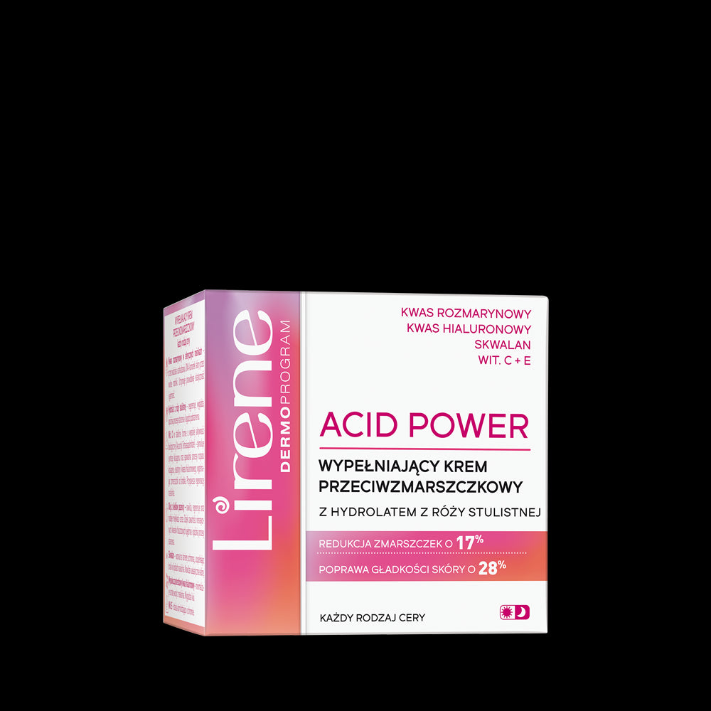 Lirene ACID POWER - filling anti-wrinkle cream with rosehip hydrolate for day and night, volume 50 ml