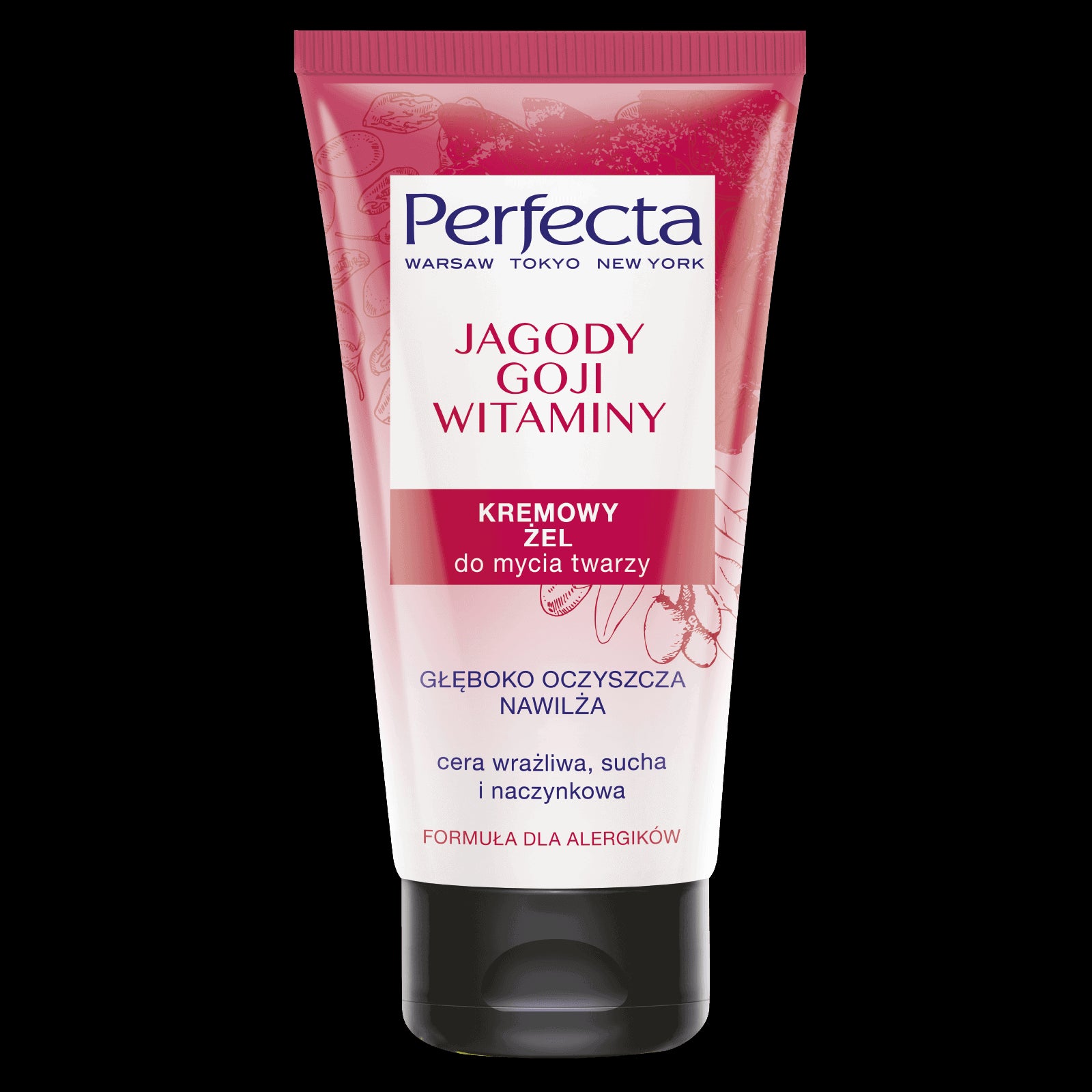 Perfecta Cleansing - creamy gel face wash GOJI BERRIES AND VITAMINS, 150 ml capacity