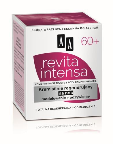 Revita Intensa 60+. Strongly regenerating night cream, 50 ml capacity.
