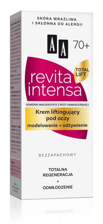 REVITA INTENSA 70+. Lifting eye cream, 15 ml capacity.
