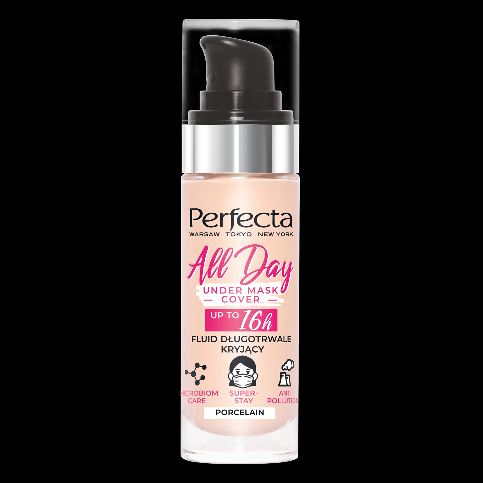 Perfecta All Day Under Mask Cover - fluid długotrwale kryjący PORCELAIN, poj. 30 ml