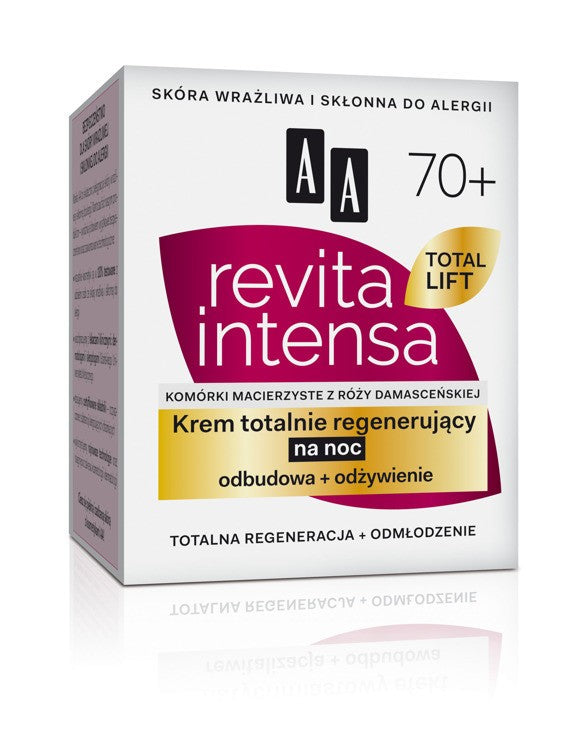 REVITA INTENSA 70+. Total regenerating night cream, 50 ml capacity.