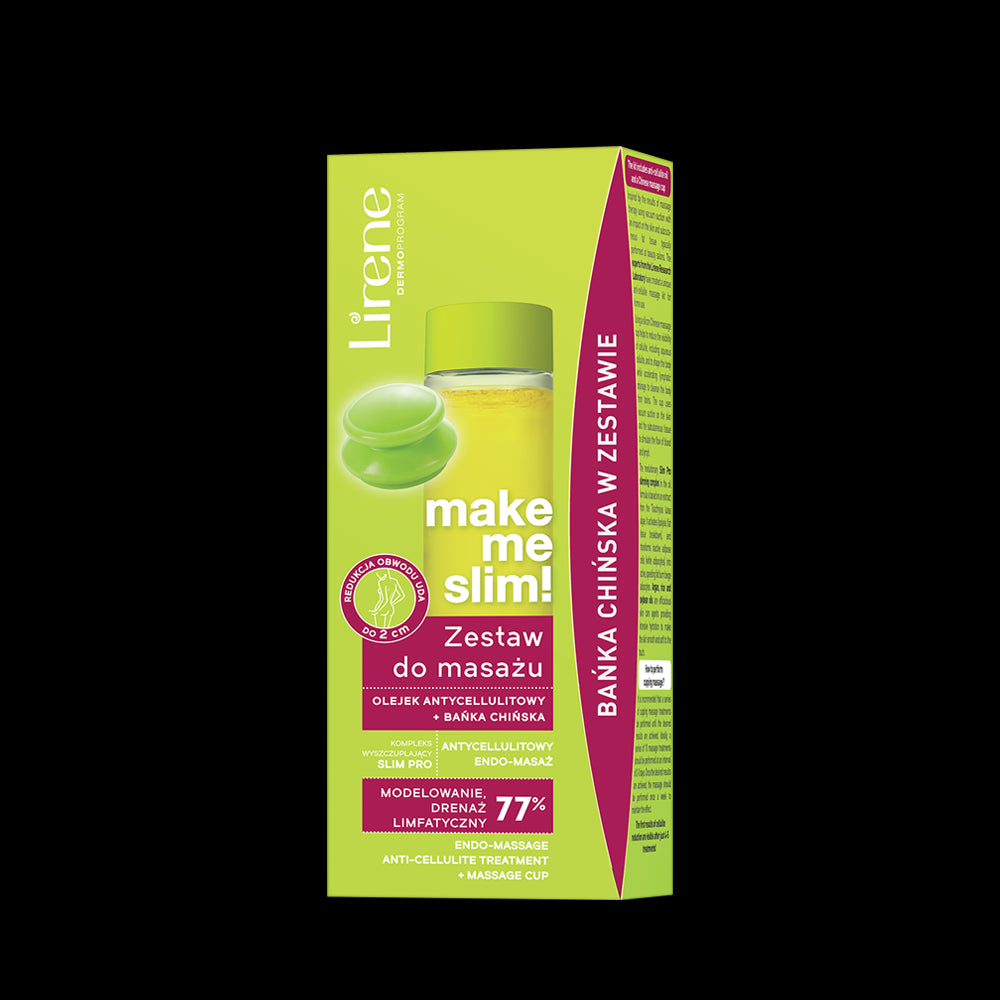 Lirene MAKE ME SLIM - zestaw do masażu olejek antycellulitowy + bańka chińska ANTYCELLULITOWY ENDO-MASAŻ, pój. 100 ml