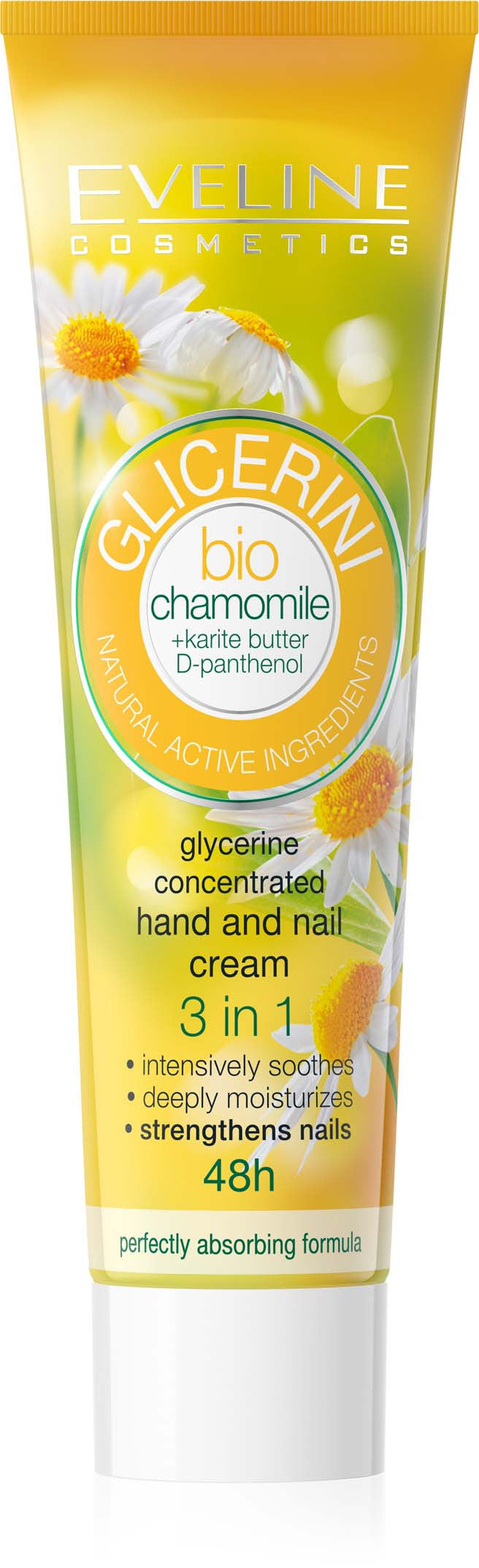 Eveline Glycerini Bio ROMANIC - concentrated glycerin hand and nail cream 3in1, volume 100 ml