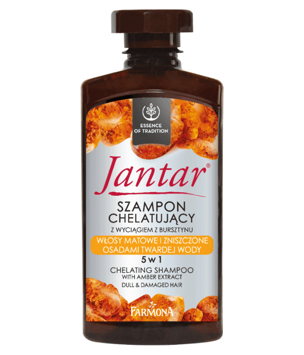 Jantar - chelating shampoo with amber extract 5in1 for dull hair and hair damaged by hard water deposits, 330 ml capacity