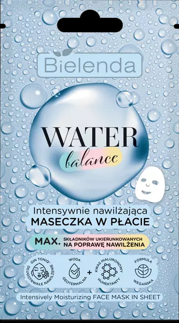 Bielenda Water Balance - intensively moisturizing face mask IN MONEY, content: 1 piece