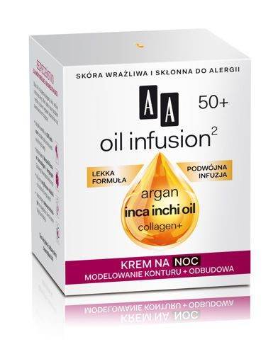OIL INFUSION2 50+. Night cream, 50 ml capacity.