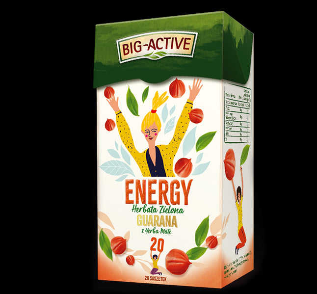 Big-Active Energy - guarana with Yerba Mate, lemon flavored green tea, 20 sachets x 1.5 g