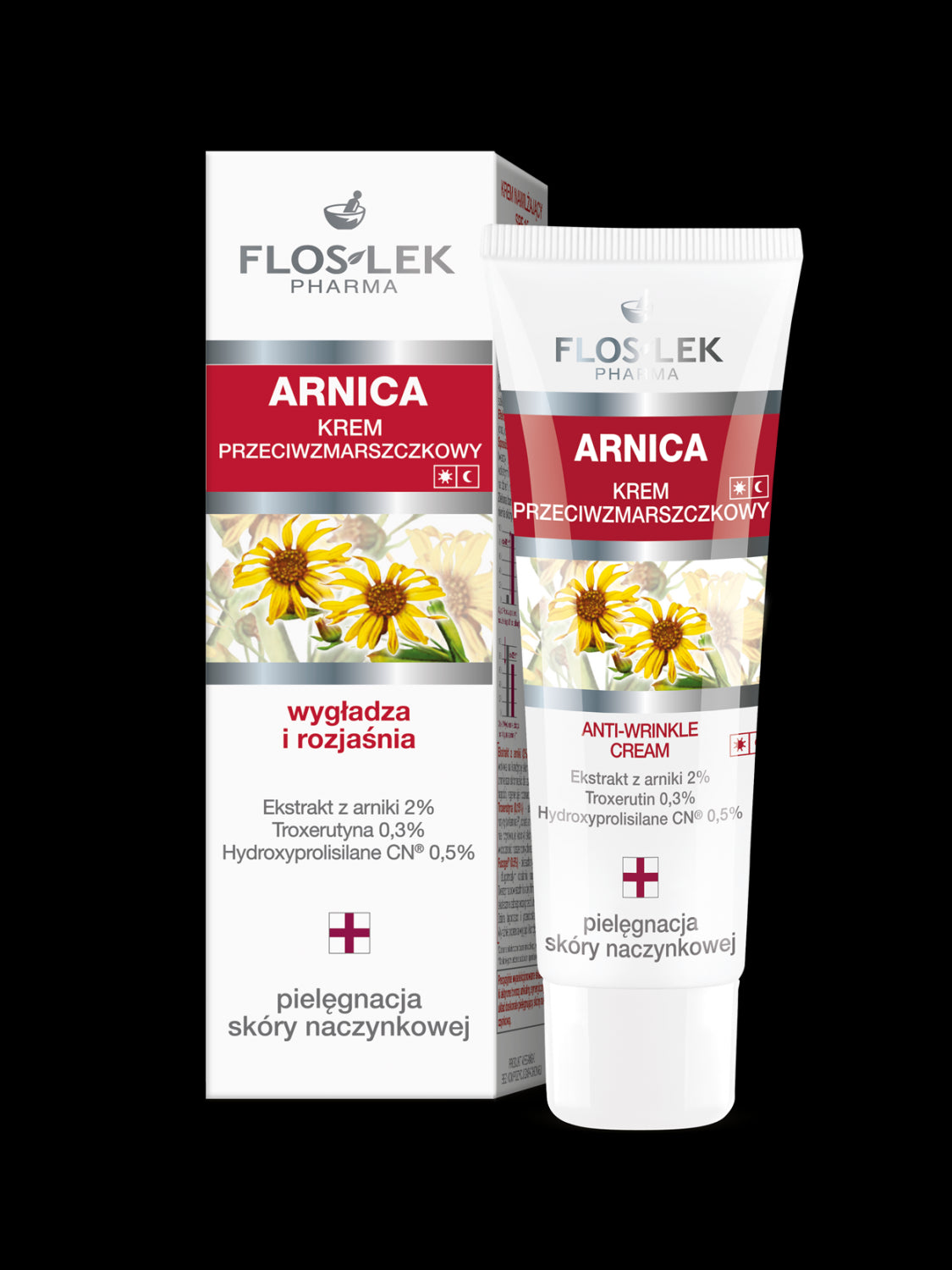 Floslek Pharma Arnica - anti-wrinkle cream for face, neck and décolleté for day and night, 50 ml capacity